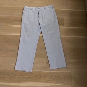 Izod Blue and White Seersucker Pants